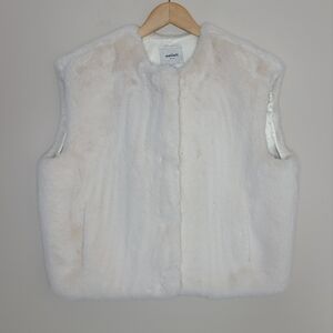 Anthropologie Molliolli Eco-Fur Women's‎ Ivory Vest Size M/L